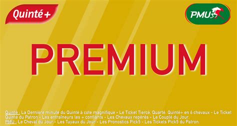 Pronostics et cotes des courses PMU : Quinté+, Pick 5, Super 4.